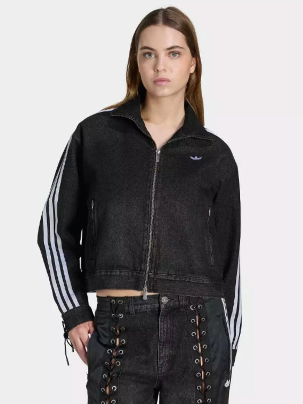 NWT ADIDAS ORIGINALS DENIM LACING FB JACKET SIZE MEDIUM